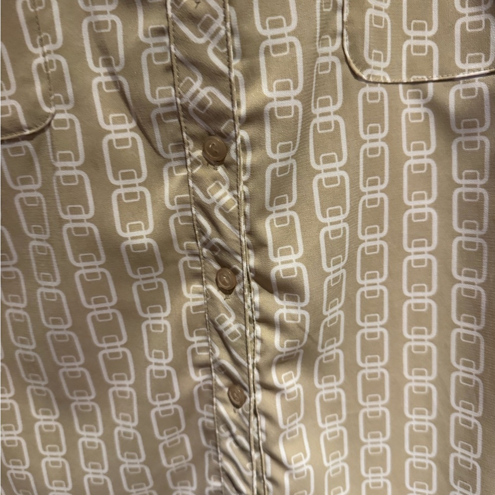 Beige Patterned Blouse - Picture 6 of 6